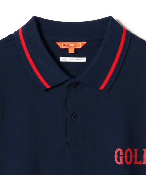 BEAMS GOLF(ビームスゴルフ)の「ORANGE LABEL / リブライン ロゴポロシャツ(UVカット)(ポロシャツ・メンズ・ブラック/ネイビー/ホワイト・M/S/XL/L)」の20枚目の写真