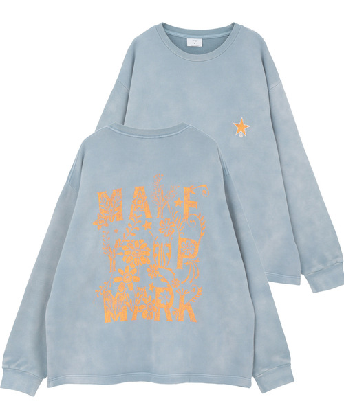 CONVERSE TOKYO(コンバーストウキョウ)の「PIGMENT DYED BACK PRINT SWEAT(スウェット・レディース・サックスブルー/ブラック/ホワイト・MEDIUM)」の3枚目の写真