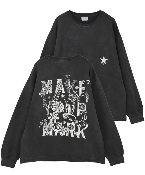 CONVERSE TOKYO(コンバーストウキョウ)の「PIGMENT DYED BACK PRINT SWEAT(スウェット・レディース・サックスブルー/ブラック/ホワイト・MEDIUM)」の2枚目の写真