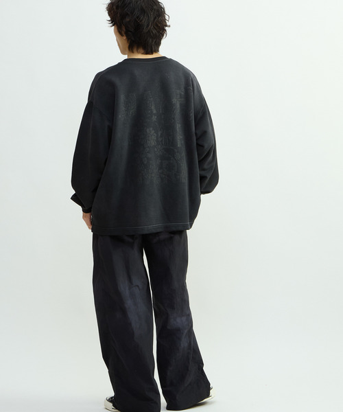 CONVERSE TOKYO（コンバーストウキョウ）の「PIGMENT DYED BACK PRINT SWEAT（スウェット・レディース・サックスブルー/ブラック/ホワイト・MEDIUM/SMALL）」の11枚目の写真