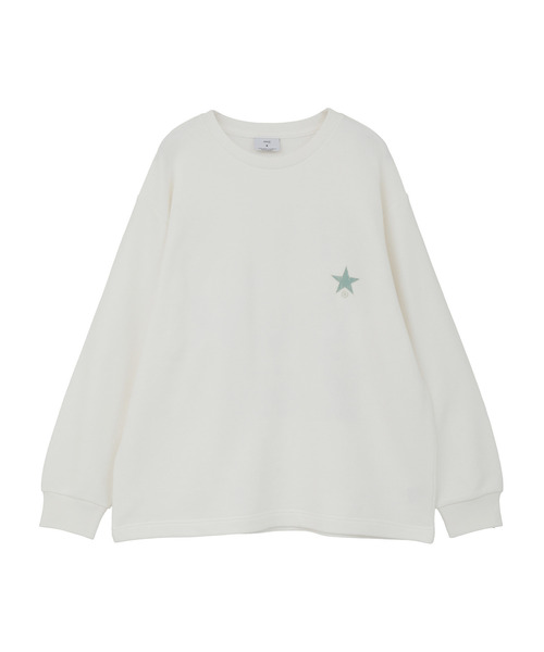 CONVERSE TOKYO（コンバーストウキョウ）の「PIGMENT DYED BACK PRINT SWEAT（スウェット・レディース・サックスブルー/ブラック/ホワイト・MEDIUM/SMALL）」の14枚目の写真