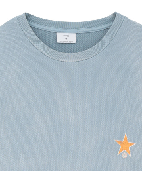 CONVERSE TOKYO（コンバーストウキョウ）の「PIGMENT DYED BACK PRINT SWEAT（スウェット・レディース・サックスブルー/ブラック/ホワイト・MEDIUM/SMALL）」の18枚目の写真