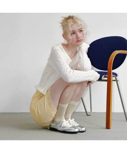 FORRR(フォルンルン)の「Mesh Lace Strap Sneakers - 4Color(スニーカー・レディース・ブラック/アイボリー/ブラウン/シルバー・23cm/24cm/25cm)」の1枚目の写真
