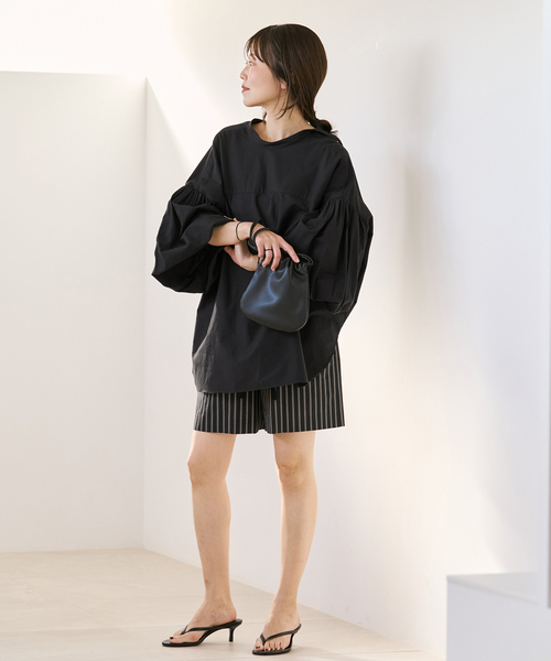 一部店舗・WEB限定追加》オックスボリュームブラウス（シャツ/ブラウス