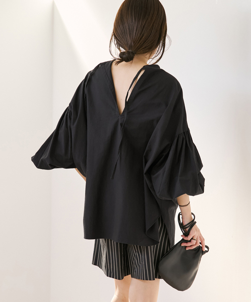 plage(プラージュ)の「《一部店舗・WEB限定追加》オックスボリュームブラウス(シャツ/ブラウス・レディース・ホワイト/スカイブルー/ブラック・FREE)」の8枚目の写真