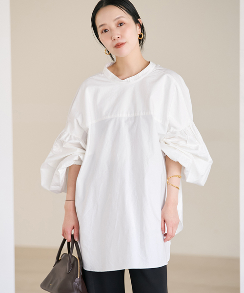 plage(プラージュ)の「《一部店舗・WEB限定追加》オックスボリュームブラウス(シャツ/ブラウス・レディース・ホワイト/スカイブルー/ブラック・FREE)」の12枚目の写真