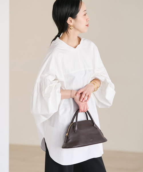 plage(プラージュ)の「《一部店舗・WEB限定追加》オックスボリュームブラウス(シャツ/ブラウス・レディース・ホワイト/スカイブルー/ブラック・FREE)」の14枚目の写真