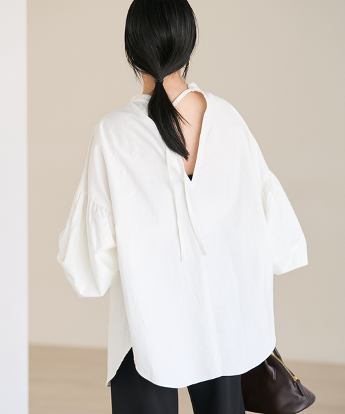 plage(プラージュ)の「《一部店舗・WEB限定追加》オックスボリュームブラウス(シャツ/ブラウス・レディース・ホワイト/スカイブルー/ブラック・FREE)」の15枚目の写真