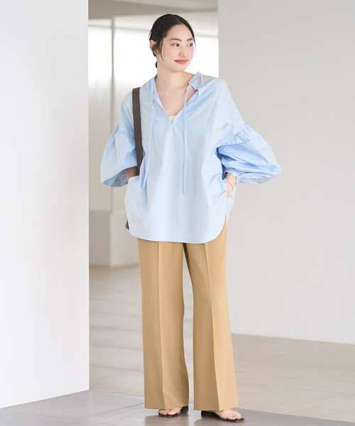 plage(プラージュ)の「《一部店舗・WEB限定追加》オックスボリュームブラウス(シャツ/ブラウス・レディース・ホワイト/スカイブルー/ブラック・FREE)」の17枚目の写真