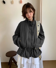 ミドル丈カジュアルドローストリングジャケット