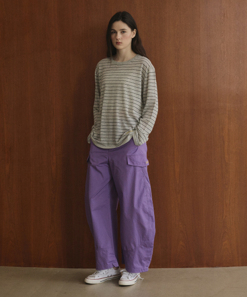STUDIO&PARC(スタジオアンドパルク)の「Cargo Cutline Pants_Purple(スウェットパンツ・レディース・パープル・FREE)」の3枚目の写真