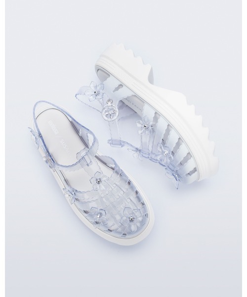 melissa(メリッサ)の「MELISSA POSSESSION PLATFORM SAKURA +SUSANFANG AD(サンダル・レディース・ピンク/ホワイト/ブラック/ブルー・38/37/39/35-36)」の1枚目の写真