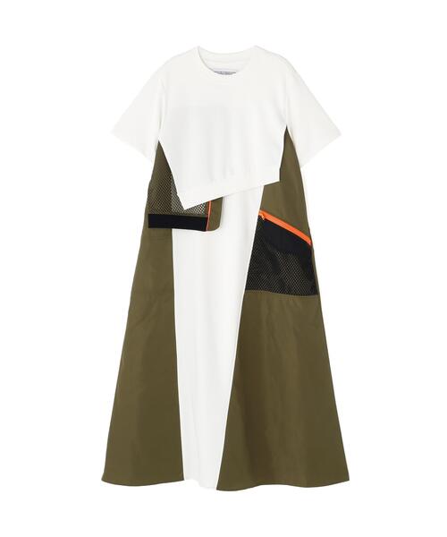 Risley（リズレー）の「Risley/リズレー/レイヤードワンピース（ワンピース・レディース・グレー/ホワイト・F）」の2枚目の写真