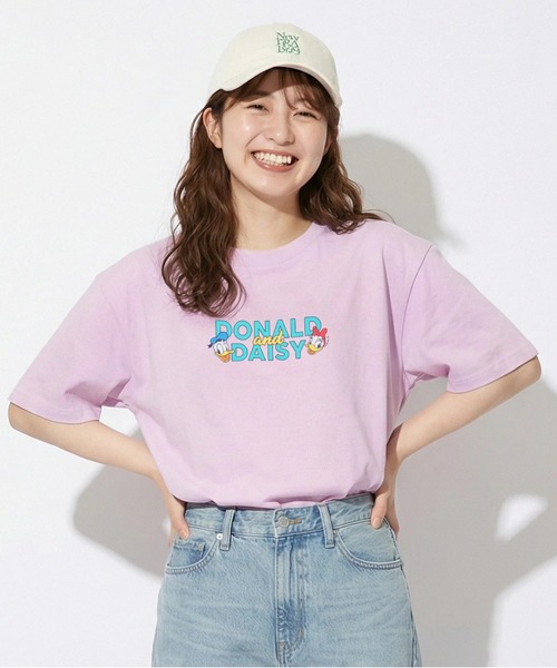 Disney（ディズニー）の「親子お揃い ディズニー バックキャラクターTシャツ 1489A（Tシャツ/カットソー・レディース・ロイヤルブルー/パープル/チェリーピンク/ライトイエロー/ライトブルー・ユニセックスS/ユニセックスM/ユニセックスL/ユニセックスXL）」の14枚目の写真