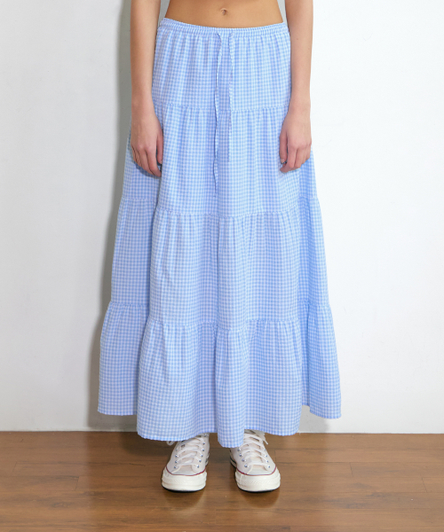 LAZYZ(レイジジ)の「Lazy Cancan Shirring Skirt (4color)(スカート・レディース・ネイビー/スカイブルー/ホワイト/ブラック・FREE)」の12枚目の写真