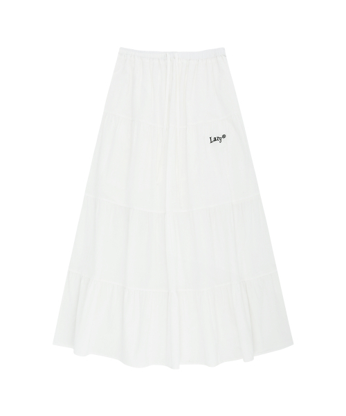 LAZYZ(レイジジ)の「Lazy Cancan Shirring Skirt (4color)(スカート・レディース・ネイビー/スカイブルー/ホワイト/ブラック・FREE)」の10枚目の写真