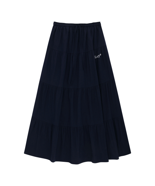 LAZYZ(レイジジ)の「Lazy Cancan Shirring Skirt (4color)(スカート・レディース・ネイビー/スカイブルー/ホワイト/ブラック・FREE)」の9枚目の写真