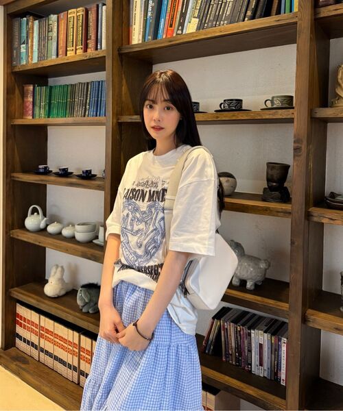 LAZYZ(レイジジ)の「Lazy Cancan Shirring Skirt (4color)(スカート・レディース・ネイビー/スカイブルー/ホワイト/ブラック・FREE)」の18枚目の写真