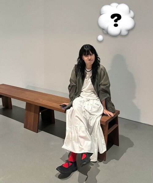 LAZYZ(レイジジ)の「Lazy Cancan Shirring Skirt (4color)(スカート・レディース・ネイビー/スカイブルー/ホワイト/ブラック・FREE)」の6枚目の写真