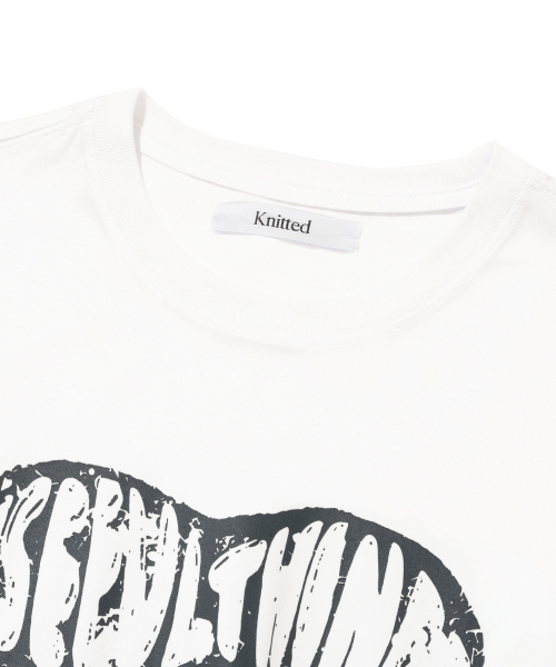 KNITTED(ニッティド)の「ヴィンテージハートTシャツ WHITE-CHARCOAL(Tシャツ/カットソー・レディース・その他・LARGE/MEDIUM/X-LARGE)」の2枚目の写真