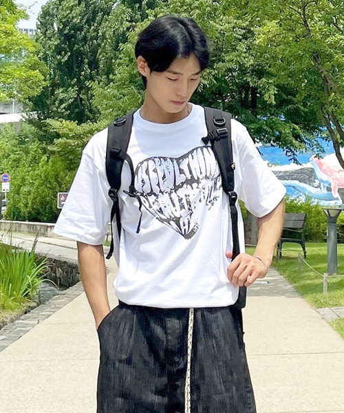 KNITTED(ニッティド)の「ヴィンテージハートTシャツ WHITE-CHARCOAL(Tシャツ/カットソー・レディース・その他・LARGE/MEDIUM/X-LARGE)」の8枚目の写真
