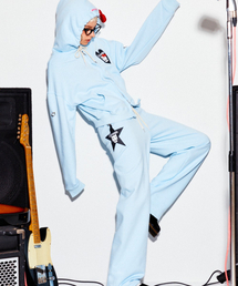 HIGHTIDEFRANKIE（ハイタイドフランキー）の「MEOWSFITS Pierced Pants Sky Blue（スウェットパンツ）」