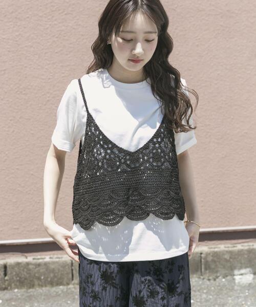 ITEMS URBANRESEARCH(アイテムズ アーバンリサーチ)の「ニットビスチェTシャツセット(Tシャツ/カットソー・レディース・ブラック/ライトベージュ/グレー・FREE)」の21枚目の写真