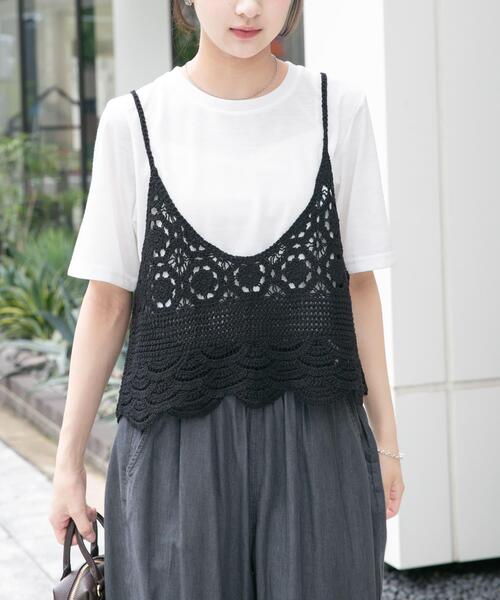 ITEMS URBANRESEARCH(アイテムズ アーバンリサーチ)の「ニットビスチェTシャツセット(Tシャツ/カットソー・レディース・ブラック/ライトベージュ/グレー・FREE)」の17枚目の写真