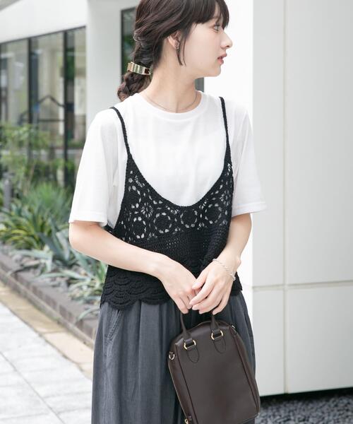 ITEMS URBANRESEARCH(アイテムズ アーバンリサーチ)の「ニットビスチェTシャツセット(Tシャツ/カットソー・レディース・ブラック/ライトベージュ/グレー・FREE)」の18枚目の写真