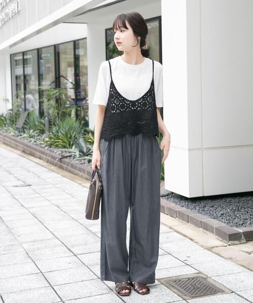 ITEMS URBANRESEARCH(アイテムズ アーバンリサーチ)の「ニットビスチェTシャツセット(Tシャツ/カットソー・レディース・ブラック/ライトベージュ/グレー・FREE)」の20枚目の写真