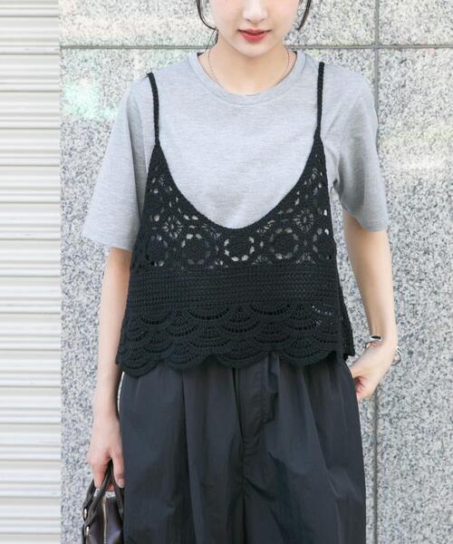 ITEMS URBANRESEARCH(アイテムズ アーバンリサーチ)の「ニットビスチェTシャツセット(Tシャツ/カットソー・レディース・ブラック/ライトベージュ/グレー・FREE)」の11枚目の写真