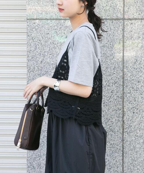 ITEMS URBANRESEARCH(アイテムズ アーバンリサーチ)の「ニットビスチェTシャツセット(Tシャツ/カットソー・レディース・ブラック/ライトベージュ/グレー・FREE)」の12枚目の写真