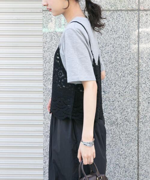 ITEMS URBANRESEARCH(アイテムズ アーバンリサーチ)の「ニットビスチェTシャツセット(Tシャツ/カットソー・レディース・ブラック/ライトベージュ/グレー・FREE)」の13枚目の写真