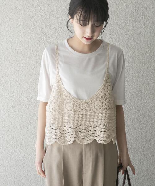 ITEMS URBANRESEARCH(アイテムズ アーバンリサーチ)の「ニットビスチェTシャツセット(Tシャツ/カットソー・レディース・ブラック/ライトベージュ/グレー・FREE)」の7枚目の写真