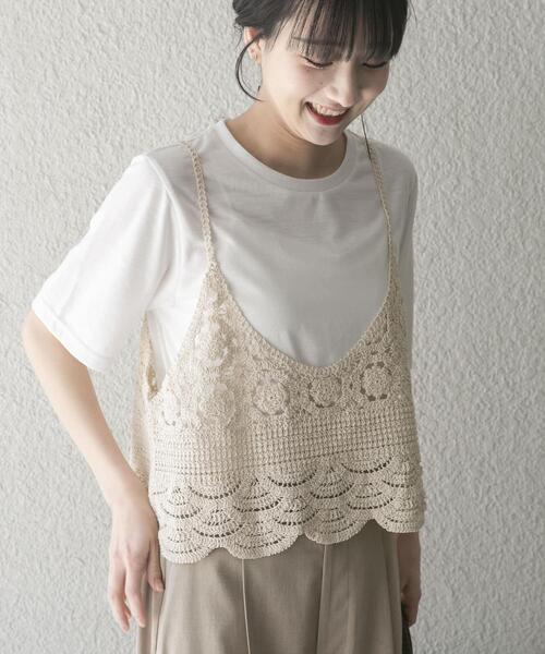 ITEMS URBANRESEARCH(アイテムズ アーバンリサーチ)の「ニットビスチェTシャツセット(Tシャツ/カットソー・レディース・ブラック/ライトベージュ/グレー・FREE)」の8枚目の写真