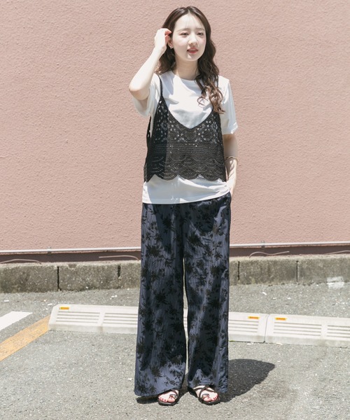 ITEMS URBANRESEARCH（アイテムズ アーバンリサーチ）の「ニットビスチェTシャツセット（Tシャツ/カットソー・レディース・ブラック/ライトベージュ/グレー・FREE）」の8枚目の写真