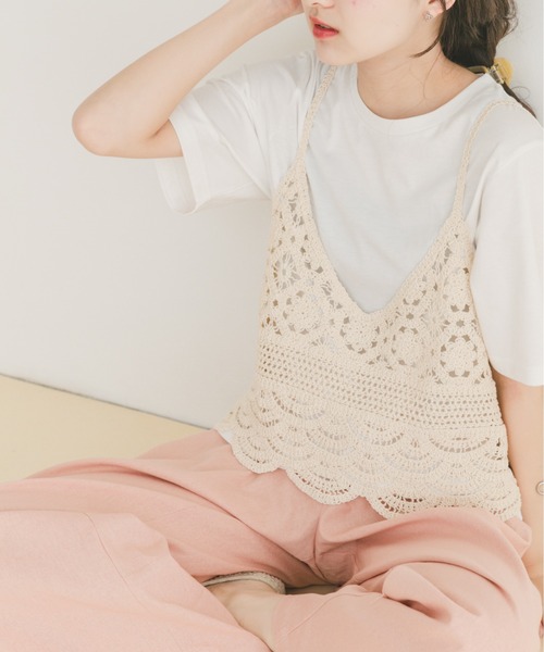 ITEMS URBANRESEARCH（アイテムズ アーバンリサーチ）の「ニットビスチェTシャツセット（Tシャツ/カットソー・レディース・ブラック/ライトベージュ/グレー・FREE）」の14枚目の写真