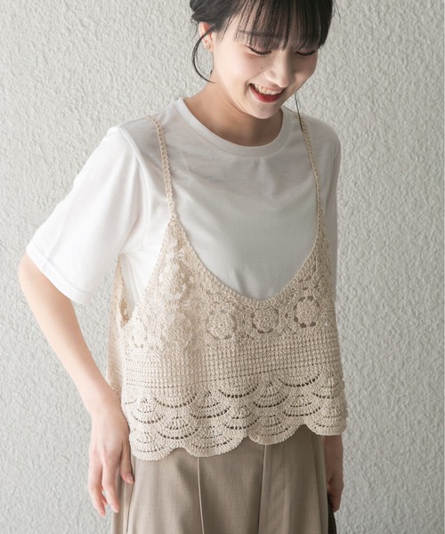 ITEMS URBANRESEARCH（アイテムズ アーバンリサーチ）の「ニットビスチェTシャツセット（Tシャツ/カットソー・レディース・ブラック/ライトベージュ/グレー・FREE）」の11枚目の写真