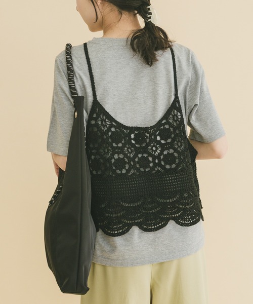 ITEMS URBANRESEARCH（アイテムズ アーバンリサーチ）の「ニットビスチェTシャツセット（Tシャツ/カットソー・レディース・ブラック/ライトベージュ/グレー・FREE）」の20枚目の写真