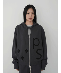 PEEVES PEEVES（フィブス フィブス）の「Waffle Zip-Up Hoodie / Charcoal（パーカー）」