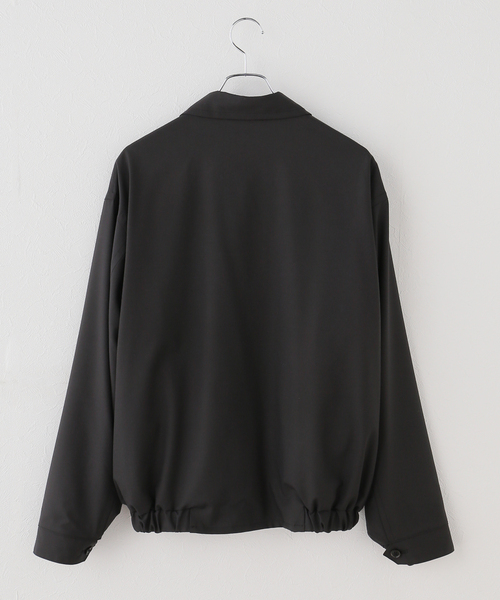 Kaptain Sunshine(キャプテン サンシャイン)の「KAPTAIN SUNSHINE キャプテンサンシャイン Wool Poplin Zip ブルゾン KS26SJK09(その他アウター・レディース・ブラック・FREE)」の5枚目の写真
