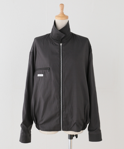 Kaptain Sunshine(キャプテン サンシャイン)の「KAPTAIN SUNSHINE キャプテンサンシャイン Wool Poplin Zip ブルゾン KS26SJK09(その他アウター・レディース・ブラック・FREE)」の8枚目の写真