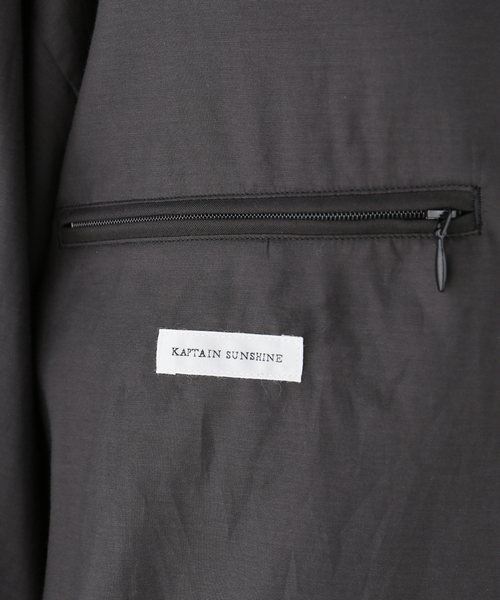 Kaptain Sunshine(キャプテン サンシャイン)の「KAPTAIN SUNSHINE キャプテンサンシャイン Wool Poplin Zip ブルゾン KS26SJK09(その他アウター・レディース・ブラック・FREE)」の10枚目の写真