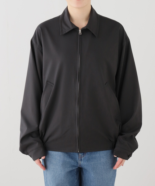 Kaptain Sunshine(キャプテン サンシャイン)の「KAPTAIN SUNSHINE キャプテンサンシャイン Wool Poplin Zip ブルゾン KS26SJK09(その他アウター・レディース・ブラック・FREE)」の14枚目の写真