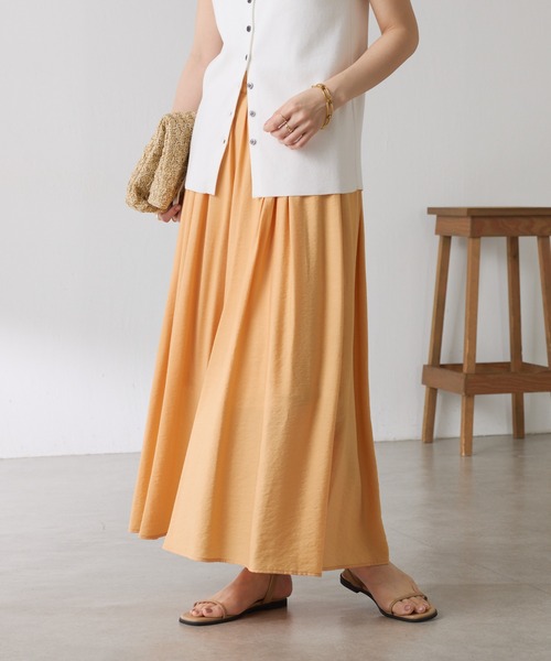 COLLAGE GALLARDAGALANTE(コラージュガリャルダガランテ)の「リラックススカーチョ/WEB限定カラー展開(その他パンツ・レディース・オレンジ/ブラウン/アイボリー/ブラック・FREE)」の4枚目の写真