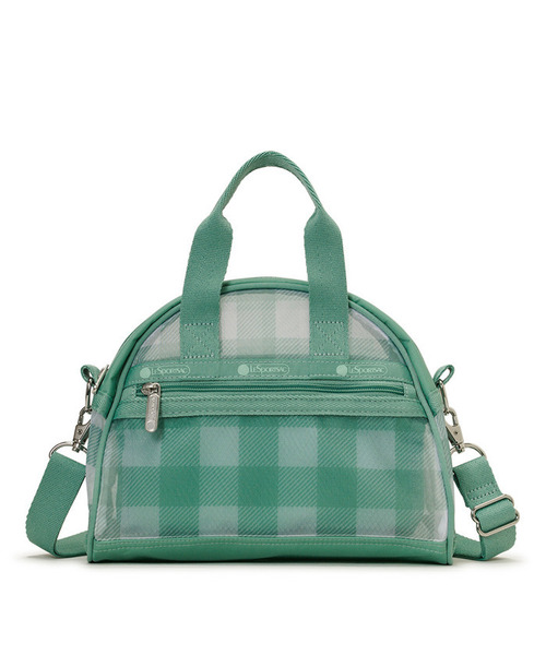 LeSportsac(レスポートサック)の「SHEER ROUND SM SATCHEL グリーンフィールドギンガムシアー(ショルダーバッグ・レディース・グリーン・FREE)」の4枚目の写真