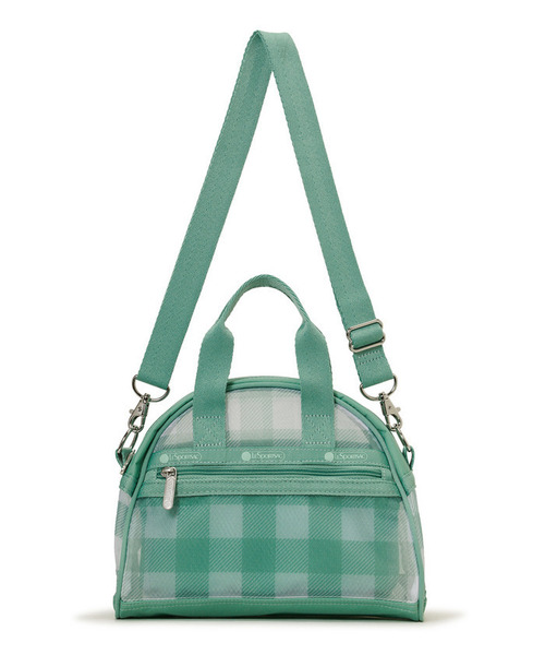 LeSportsac(レスポートサック)の「SHEER ROUND SM SATCHEL グリーンフィールドギンガムシアー(ショルダーバッグ・レディース・グリーン・FREE)」の7枚目の写真