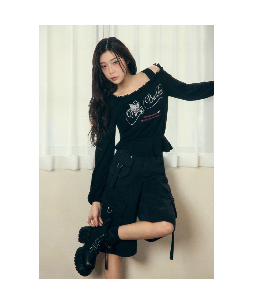 EGOIST（エゴイスト）の「[CAPSULE LINE] アウトポケットポイントバミューダパンツ ES2DQ360（その他パンツ・レディース・ブラック/カーキ・55/66）」の6枚目の写真