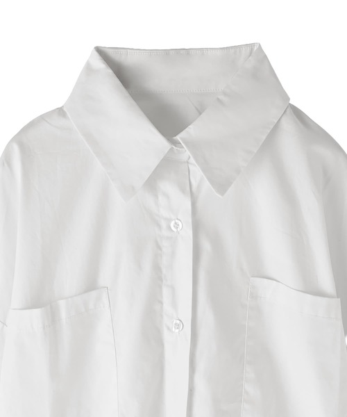 STYLE DELI(スタイルデリ)の「【BLK001】前後差ヘムラインビッグシャツ(シャツ/ブラウス・レディース・ホワイト/ブラック・FREE)」の15枚目の写真