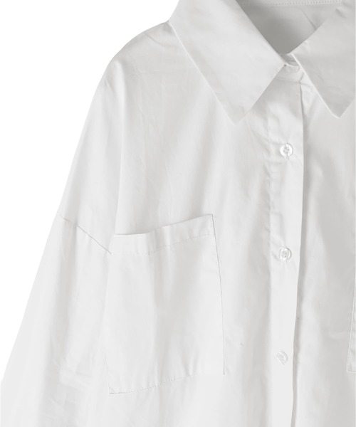 STYLE DELI(スタイルデリ)の「【BLK001】前後差ヘムラインビッグシャツ(シャツ/ブラウス・レディース・ホワイト/ブラック・FREE)」の16枚目の写真